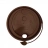 Крышка для гор. напитков со съемным питейником 90 мм, коричневая матовая